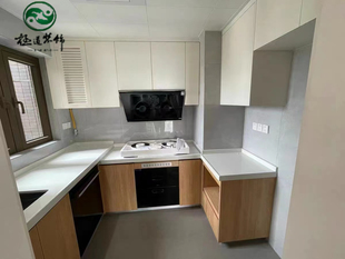 香港深圳公屋居屋橱柜厨房吊柜简约实木全屋定制家私订造自有工厂