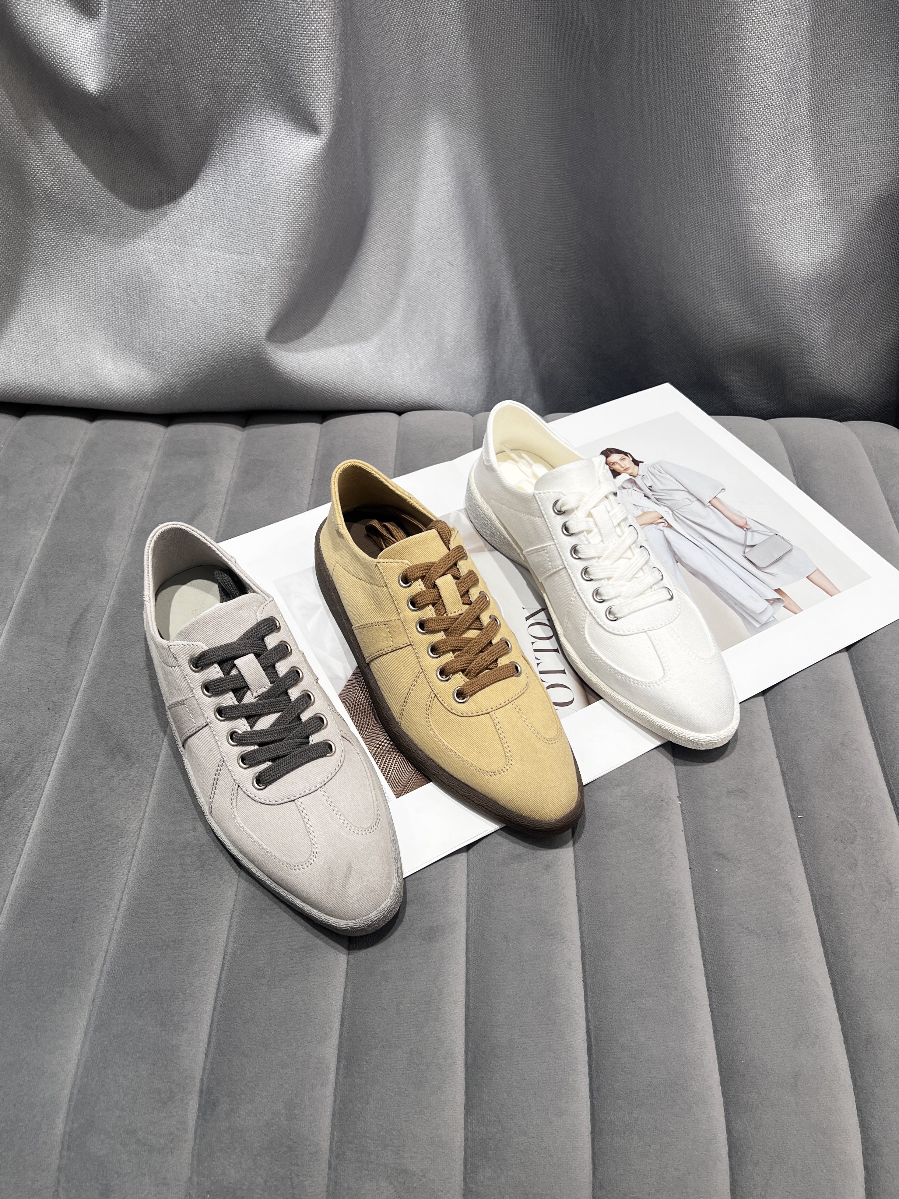 欧洲站女鞋尖头擦色做旧帆布鞋2026春季新款欧货百搭平底休闲板鞋,女鞋,时尚休闲鞋,淘宝优惠券,粉丝福利购,淘宝优惠卷