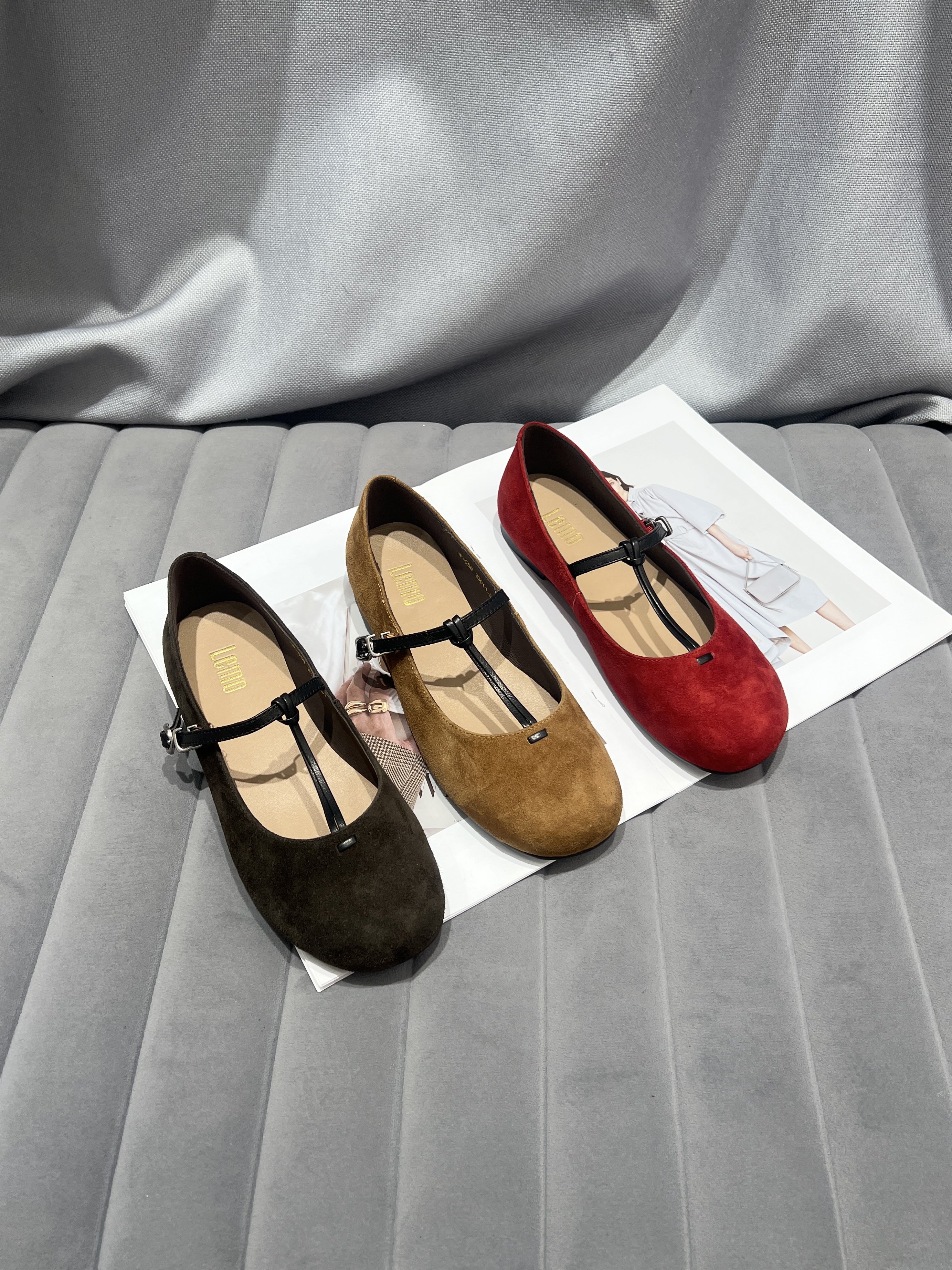 欧洲站女鞋2026春新款欧货复古反绒皮玛丽珍鞋丁字带浅口平底单鞋,女鞋,玛丽珍鞋,淘宝优惠券,粉丝福利购,淘宝优惠卷