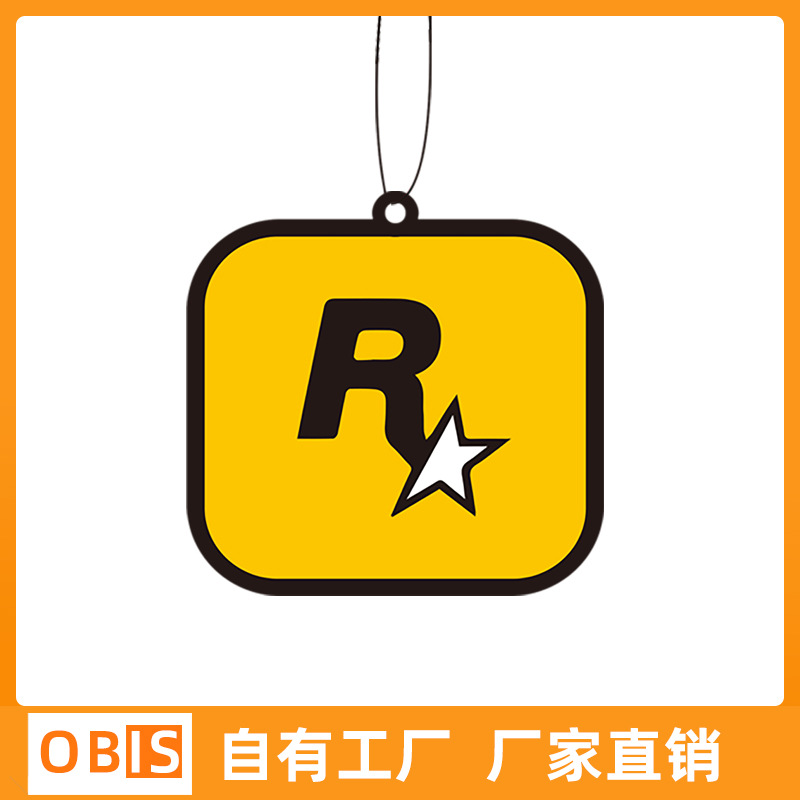 R星香片车载香薰香片挂件吊坠挂件车内悬挂式装饰卡片衣柜香薰