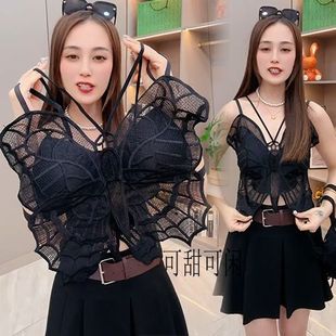性感蝴蝶美胸内衣女大码200斤刺绣美背文胸固定一体胸垫背心胸罩