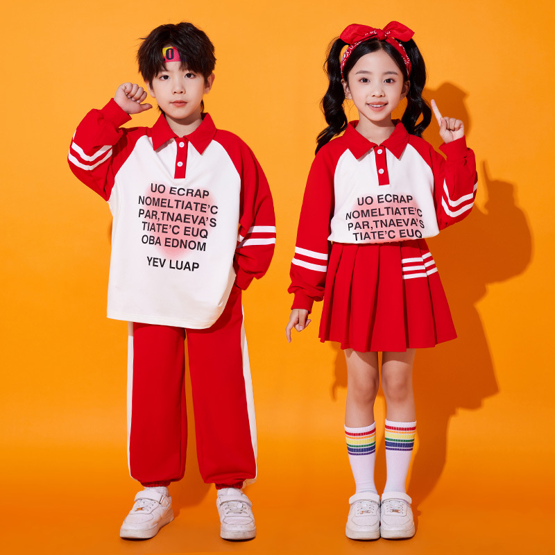 儿童啦啦队演出服中小学生运动会开幕式服装幼儿园合唱班服表演