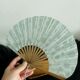 古典复折叠2025小扇子随身携带贝壳扇日用扇女式 汉服旗袍扇蓝绿