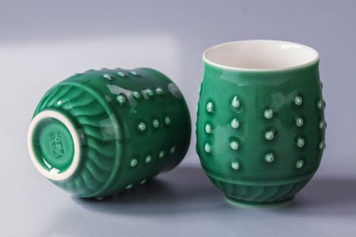 乾唐轩活瓷乾坤中杯陶瓷养生可乐