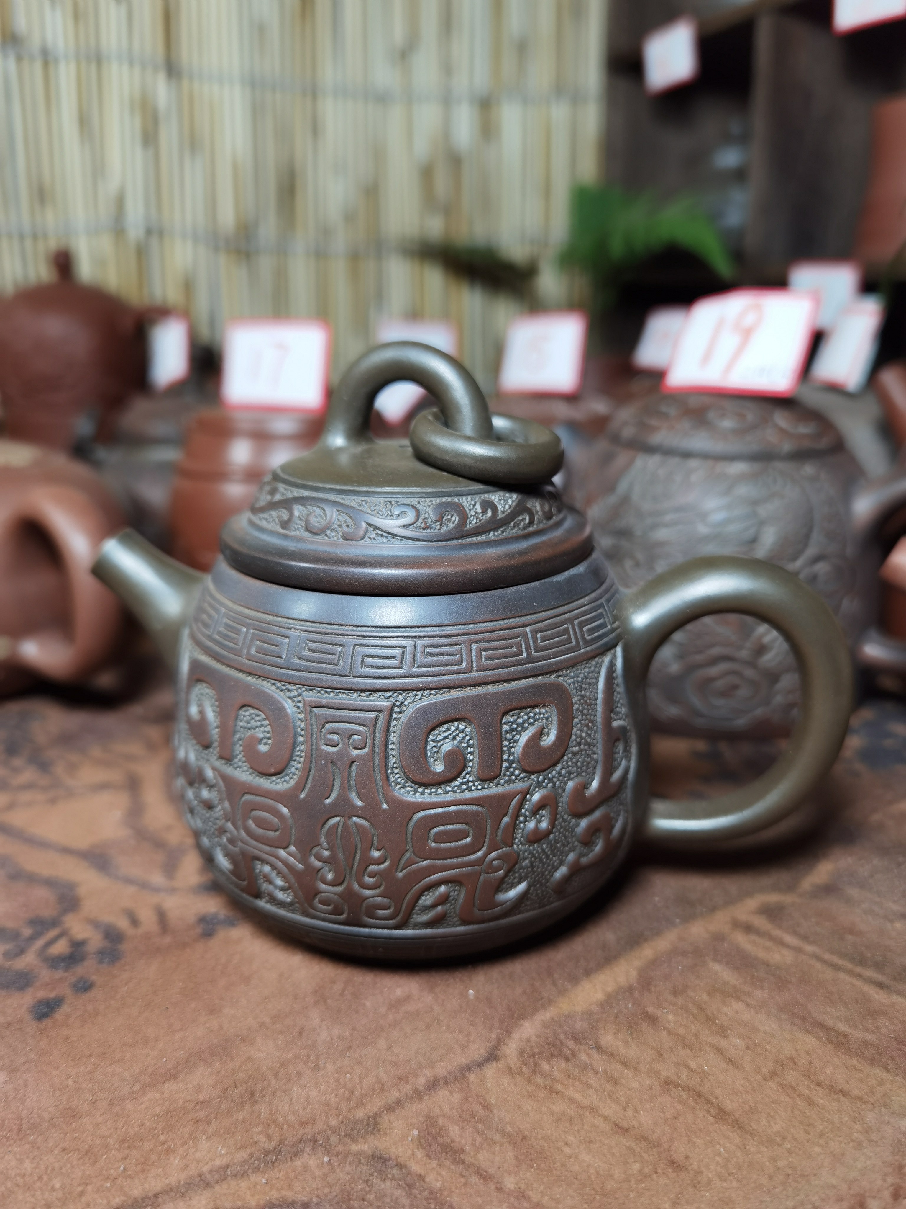 广西钦州兴陶茶壶原矿陶土全手工制作手工雕刻容量190cc
