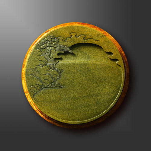 国家非遗黄鱼籽砚台博艺山水