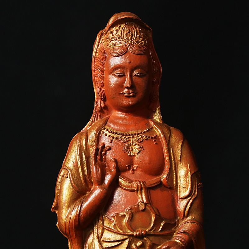 国家非遗 1981年制 清代乾隆老墨版《观音》收藏朱砂老墨块 胡开