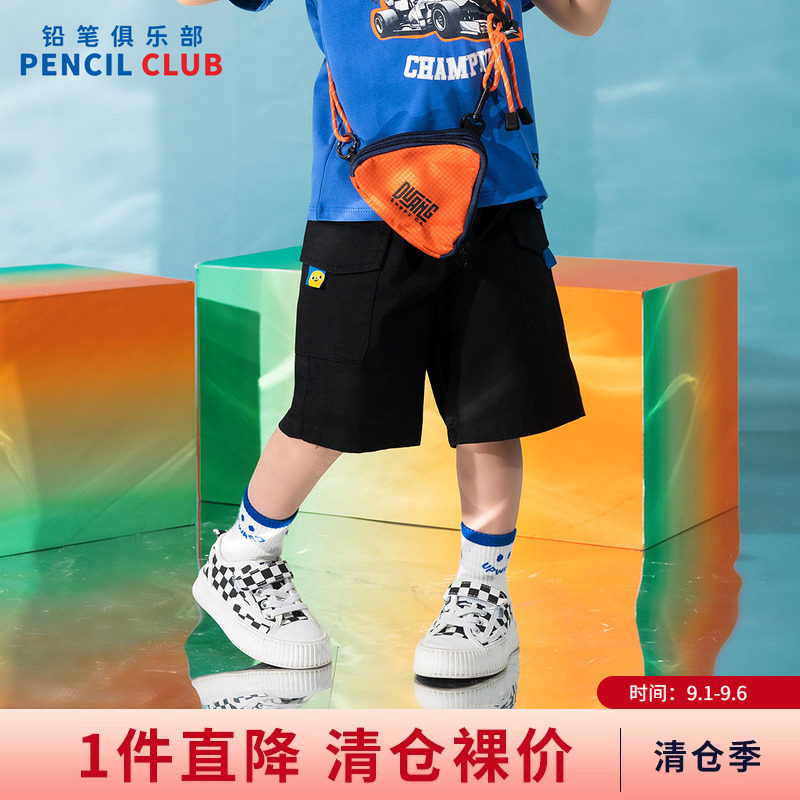 铅笔俱乐部2026夏季清仓男小童短裤宝宝工装六分裤子儿童休闲中裤图片