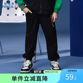 中大童休闲裤 铅笔俱乐部2025年秋装 儿童针织运动裤 男童长裤 子 新款