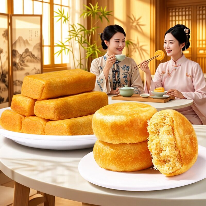 友臣肉松饼肉松棒组合装营养早餐面包糕点心零食整箱下午茶早餐饼
