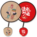 高考加油励志礼品迷你折叠小扇古风少女创意随身便携广告扇子定制