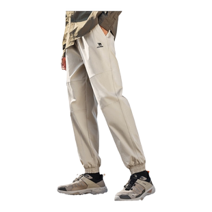 [机能]骆驼运动工装裤男2025春秋防水休闲宽松梭织长裤束脚卫裤女