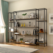 置物架铁艺隔断架落地收纳架花架储物架客厅多层展示架书架