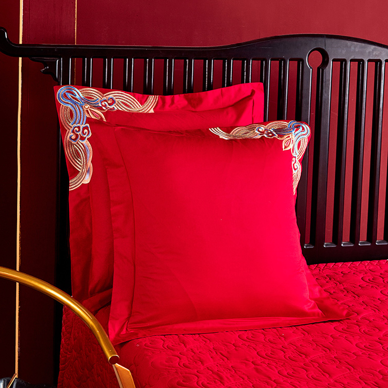 婚庆靠垫套纯棉喜庆抱枕套含芯