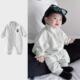 爬服 拍照长袖 婴儿连体衣春秋款 男宝宝英伦绅士字母帅气户外春装
