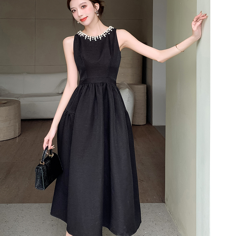 新款轻奢高级感黑色裙子宴会礼服