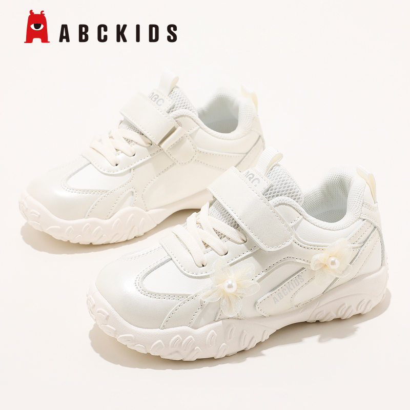 abckids童鞋女童运动鞋儿童轻便跑步鞋2025春秋季公主软底德训鞋