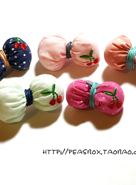 豌豆铺Peas box |樱桃波点胖胖蝴蝶结约克夏马尔济斯西施狗狗头花