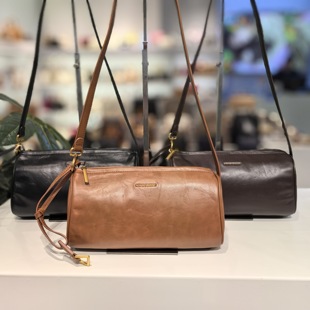 欧米女包真皮2025新款时尚百搭手提单肩斜挎包女水桶包大容量背包