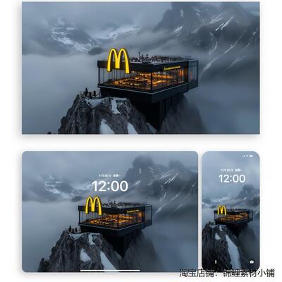 在山顶的麦门麦当劳等你（ipad平板手机电脑壁纸）4K超清无损图片