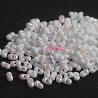 Белая полупозолоченная коробка Off-white 3х6мм 5г