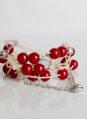 红豆波西米亚风多层手脚链包邮