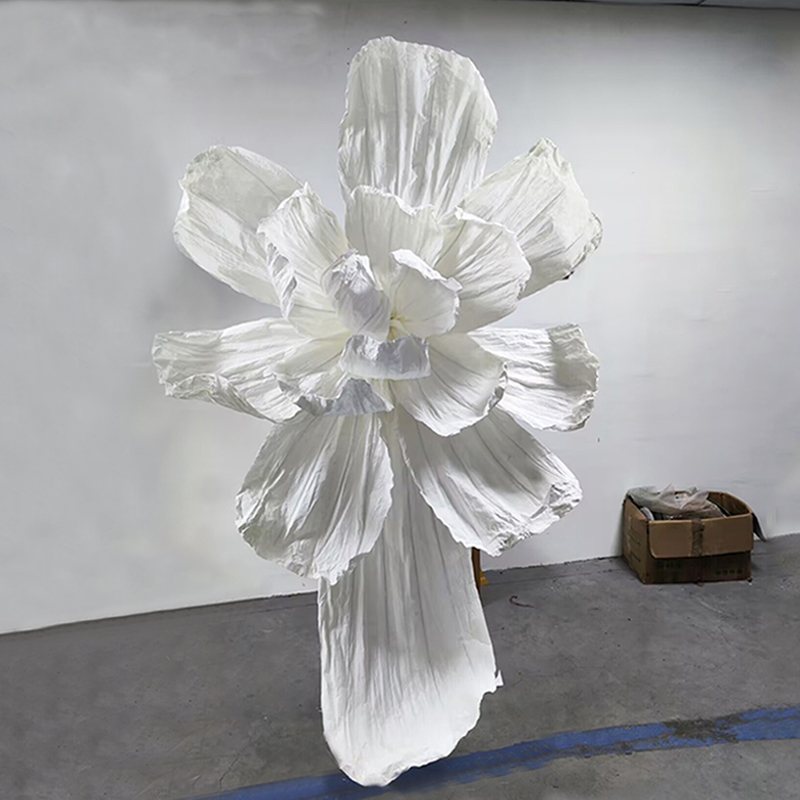 大型纸艺花手工美塑花婚礼道具背景墙装饰橱窗美陈定制巨型纸花