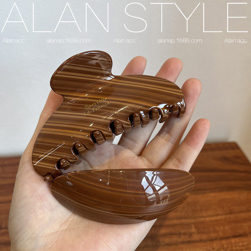 韩版france醋酸大号抓夹弹簧夹后脑勺盘发夹高级感ins鲨鱼夹