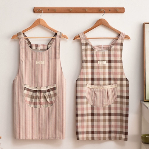 Японская ткань, фартук для домашнего использования, нагрудник для еды для работы, в корейском стиле, из хлопка и льна