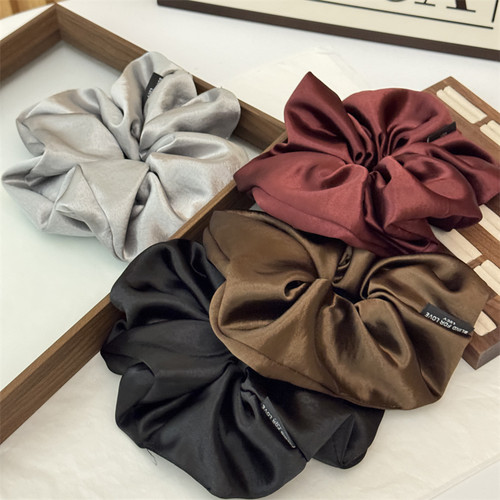 韩版慵懒丝滑亮面大肠发圈高级感