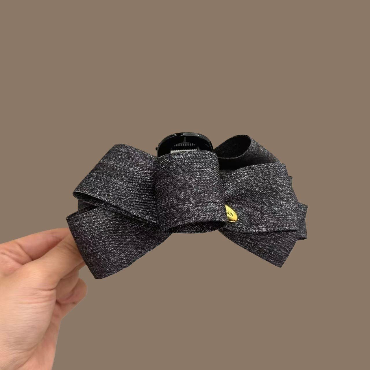 韩系新款布艺蝴蝶结抓夹小众发夹大号盘发鲨鱼夹扎马尾发卡头饰品