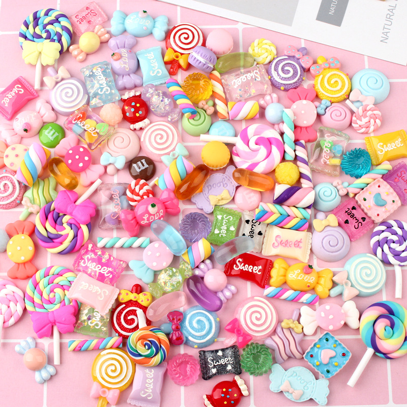 DIY Candy Slime Charms树脂糖果福袋奶油胶滴胶史莱姆填充物