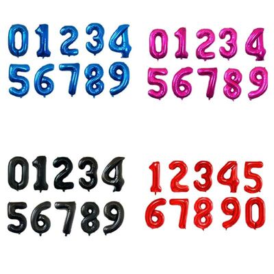 廋铝膜铝膜数字金色渐变色寸气球