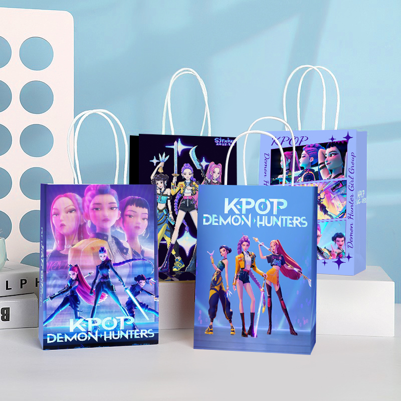 卡通猎魔女团礼品袋少女风手提纸袋女生生日饰品服装玩具包装袋