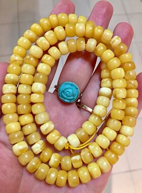 蜜蜡手串证书项链