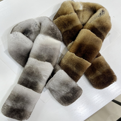 真獭兔毛皮草围巾女冬季整皮双面加厚真毛女保暖高级感围脖