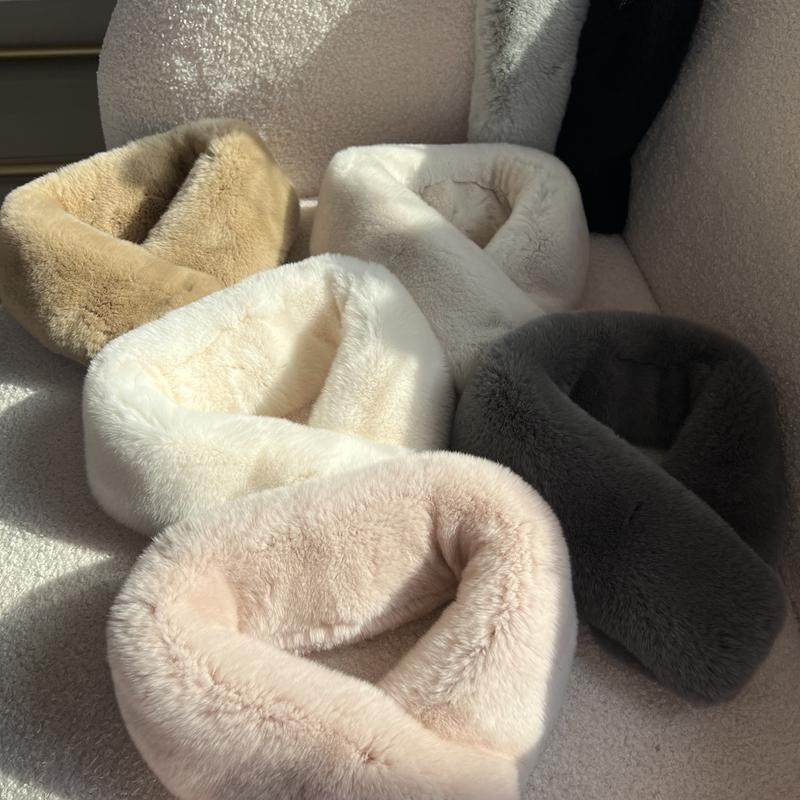 冬季獭兔毛双面围脖双面全毛