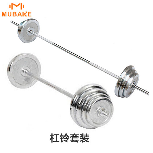 杠铃套装 电镀杠铃组合套装 健身器材 哑铃木芭克 杠铃 - 封面