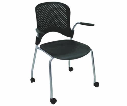 新品职员办公椅商务会议椅固定扶手时尚接待椅子家用电脑椅带转轮