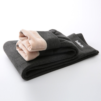 儿童无骨德绒保暖裤加绒加厚冬季