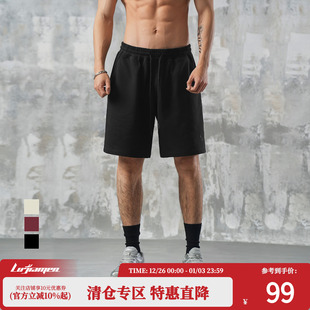 男士 休闲高街五分裤 夏季 潮牌健身运动裤 工装 鹿家门基础印花短裤