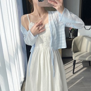 KATTERLLG今年流行漂亮套装 新款 小清新白色吊带连衣裙两 裙女夏季