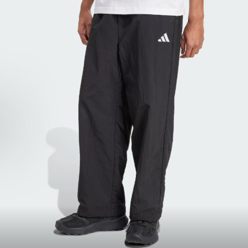 现货 adidas阿迪达斯男子梭织透气宽松黑色长裤运动休闲裤JM1778