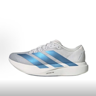 现货adidas Adizero Evo SL 舒适贴合跑步鞋 男款 浅灰白 KI6880