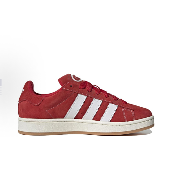 adidas皮革舒适耐磨轻便低帮板鞋男女同红白H03474