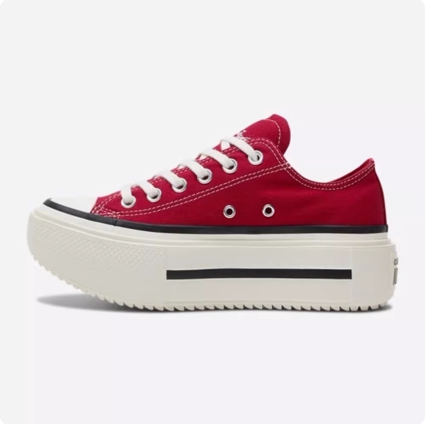现货Converse Double Stack 舒适贴合低帮帆布鞋男鞋A20659C