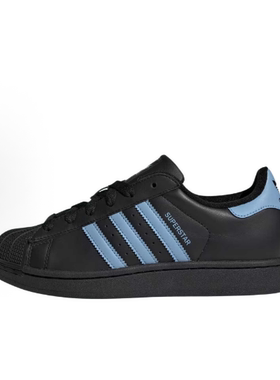 adidas originals Superstar 2 低帮 生活休闲鞋 女款 黑色JS1338