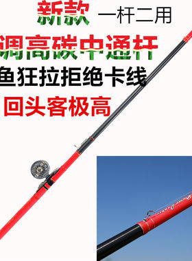 高碳内走线两用28调中通竿