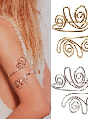 西域风写真配饰夸张几何花朵臂环