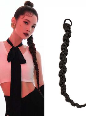 明星同款长马尾拳击假发辫子女